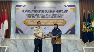 Program Penyetaraan Pendidikan Narapidana, Rutan Kelas I Medan Jalin Kerja Sama dengan PKBM Bina Tunas Muda Cakrawala